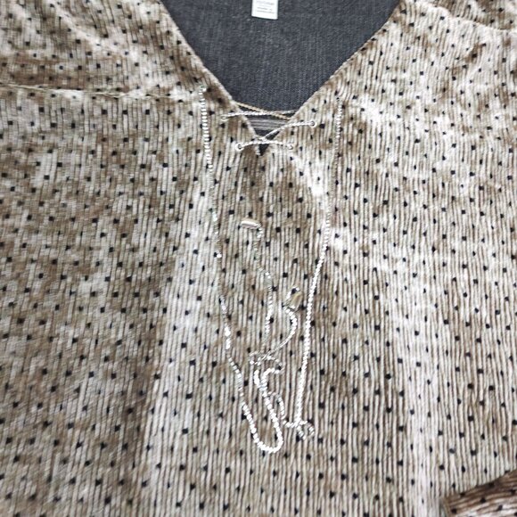 Cato Collection Limited Metallic Polka Dot Tunic Top Plus Size 22/24W Bell Sleev - Picture 13 of 13